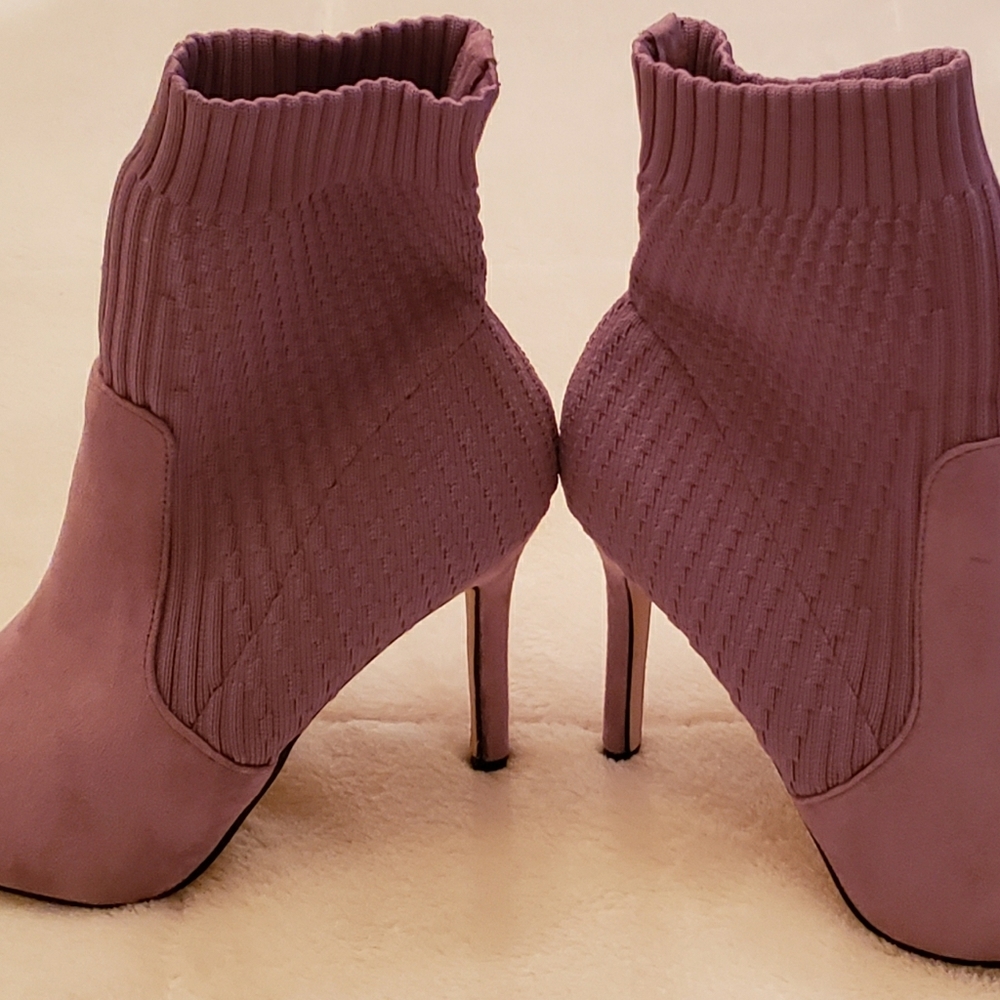 Lilac colored Katherine booties.